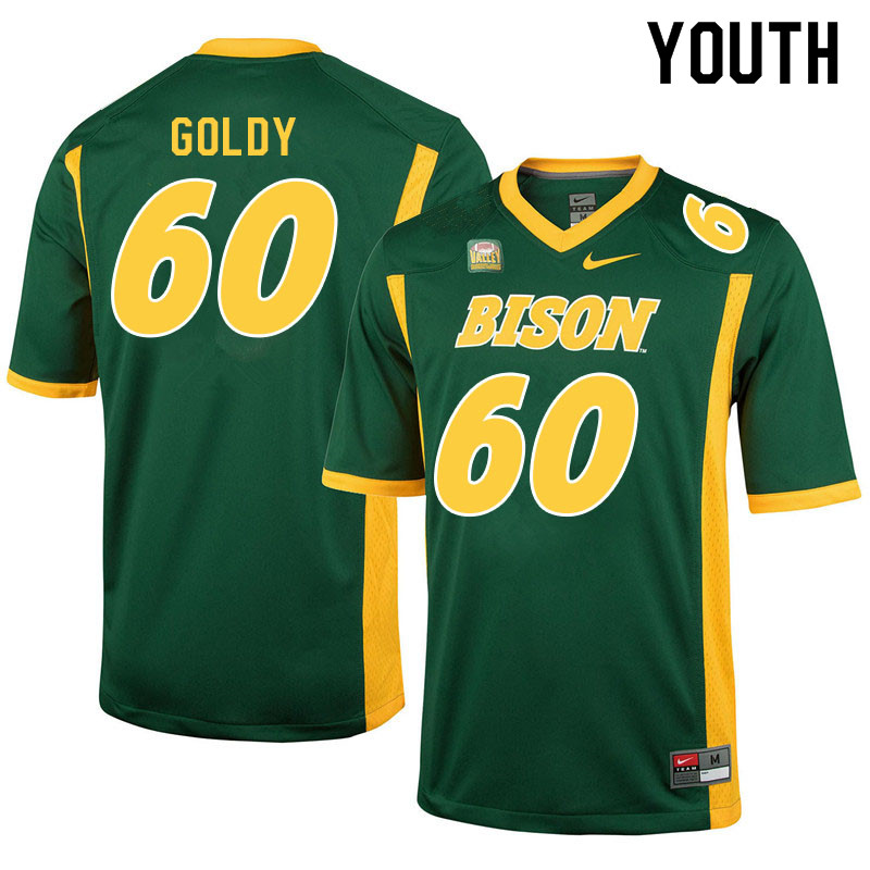 Youth #60 Ben Goldy North Dakota State Bison College Football Jerseys Sale-Green - Click Image to Close